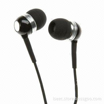 In-ear Earphones for MP3/MP4 Players with Retail Box, Black Color